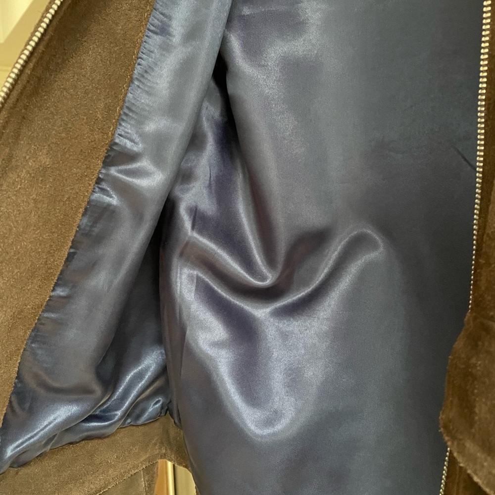 Brown Suede Heavy Bomber Flight Jacket Human Scales … Gem